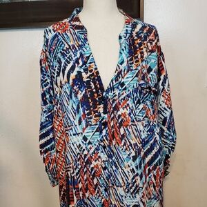 Beautiful Vibrant Button Down Top